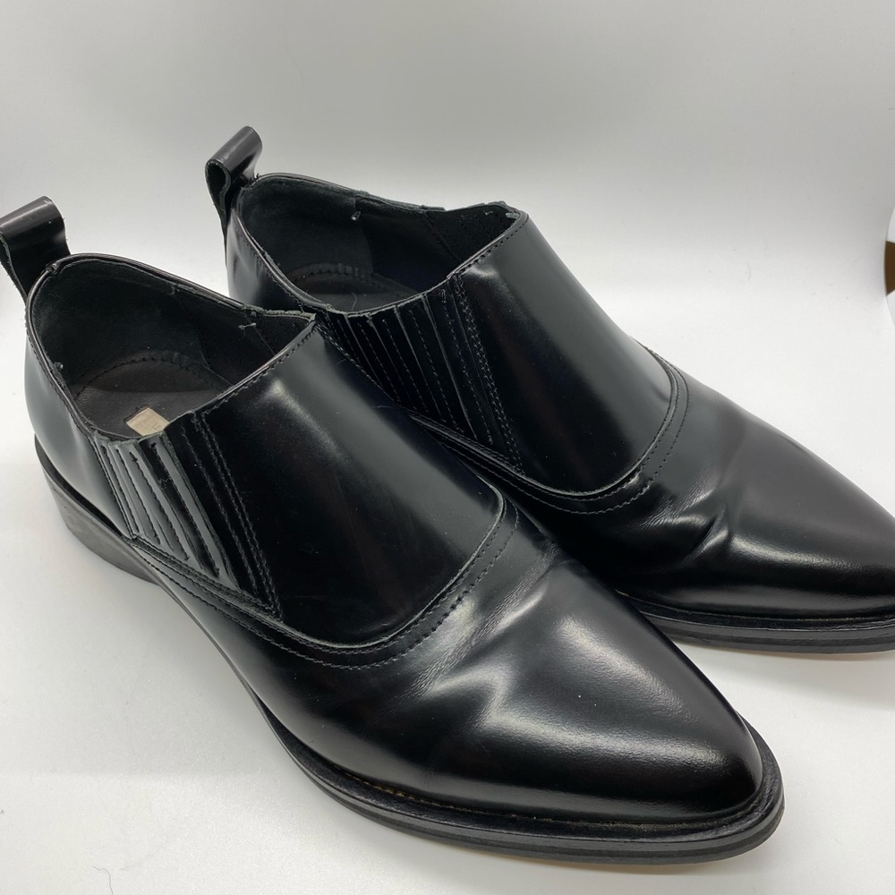 Zara Black Leather Loafers